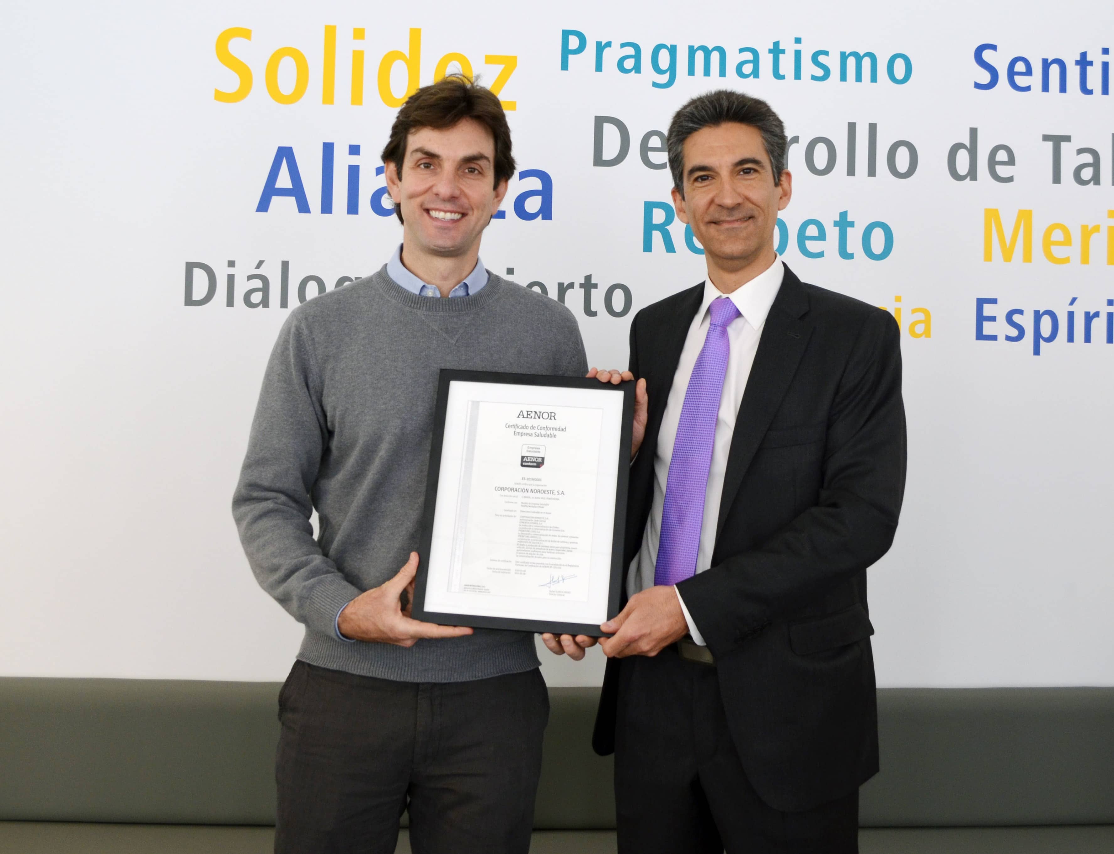 Votorantim Cimentos España obtiene el certificado AENOR de empresa saludable
