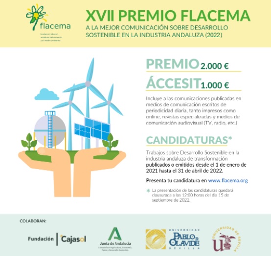 Convocada la 17º edición del Premio FLACEMA a la Mejor comunicación sobre desarrollo sostenible en la industria andaluza
