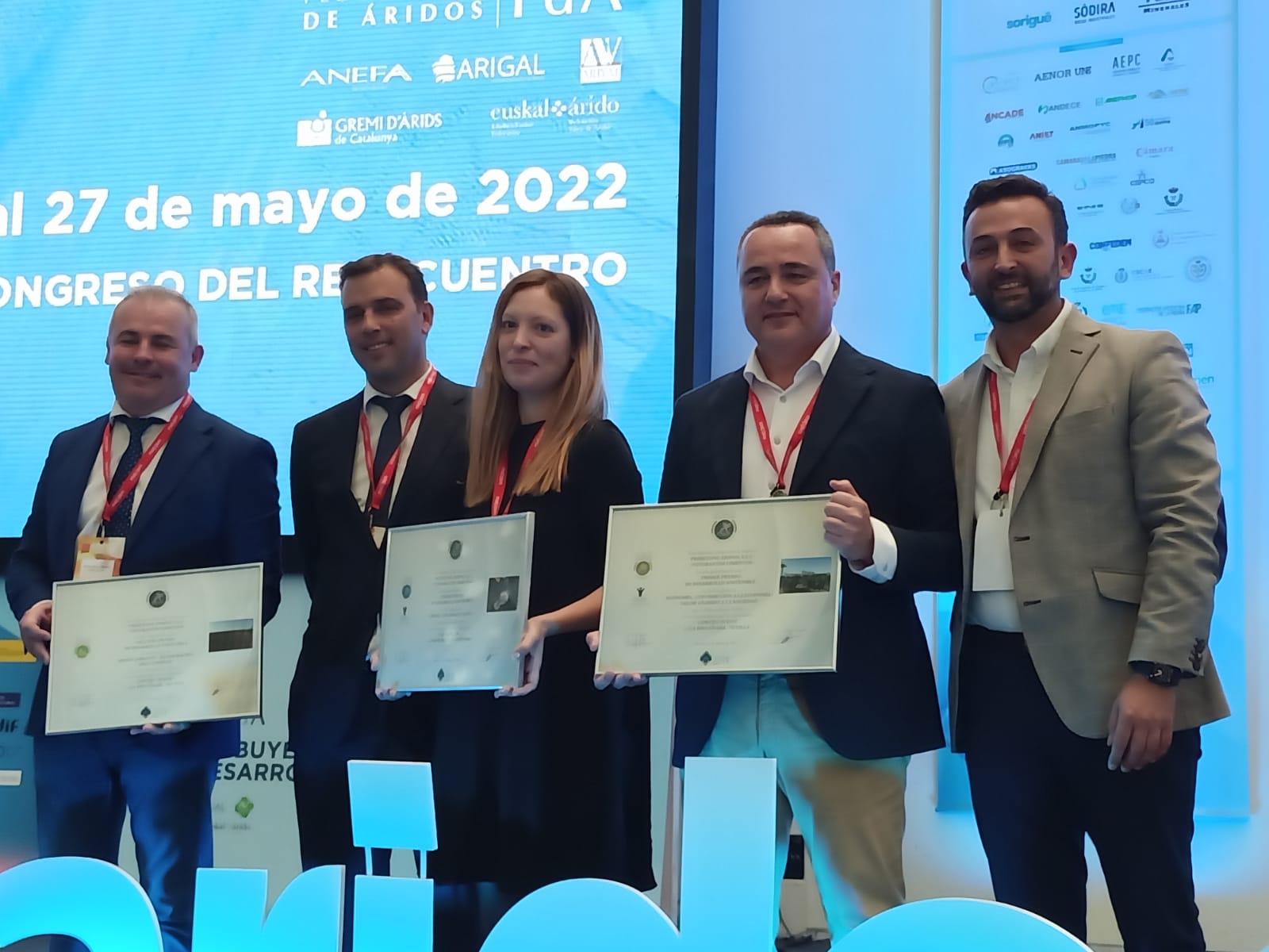 Prebetong gana el primer premio de la Federación de Áridos en las categorías de Seguridad y Contribución a la economía