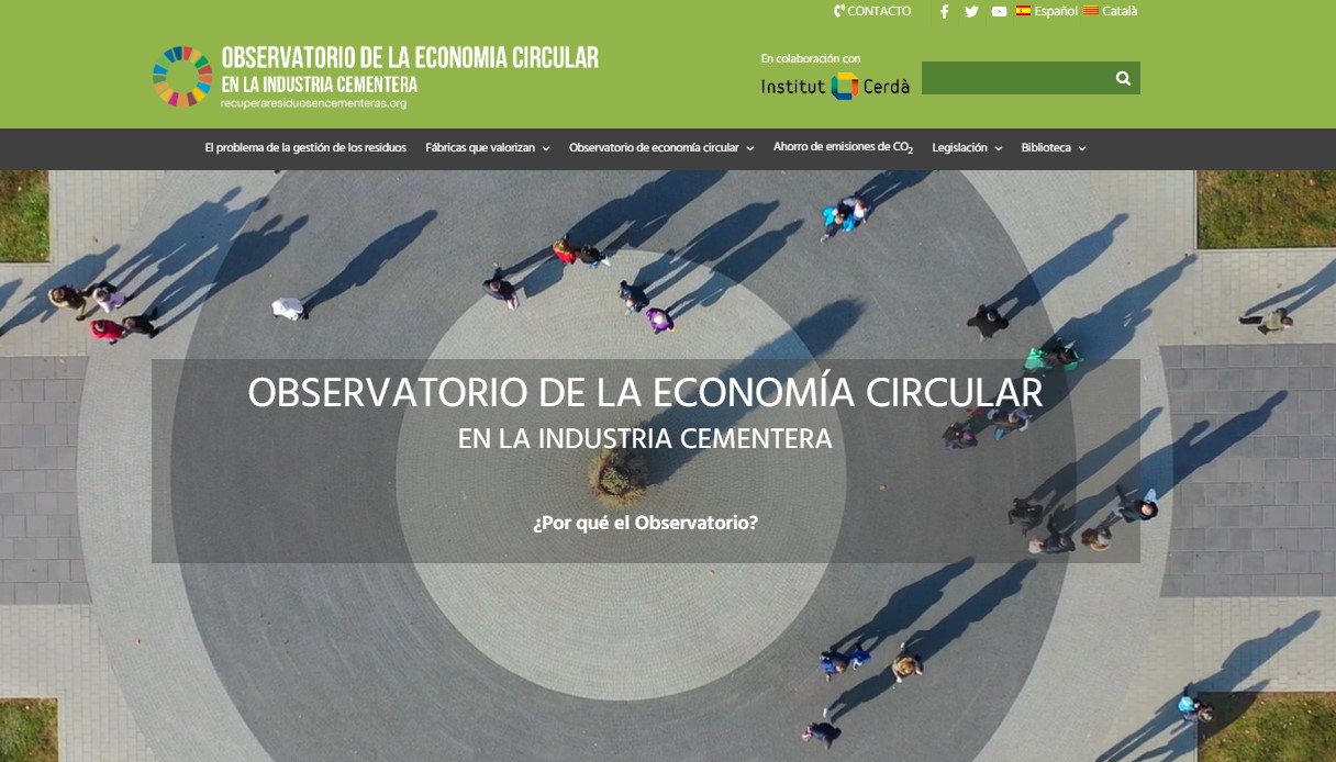 Disponible la XII actualización del observatorio de la economía circular en la industria cementera