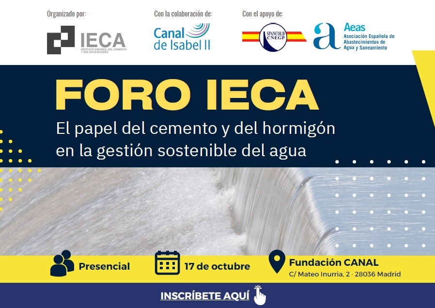 Foro IECA: El papel del cemento y del hormigón en la gestión sostenible del agua