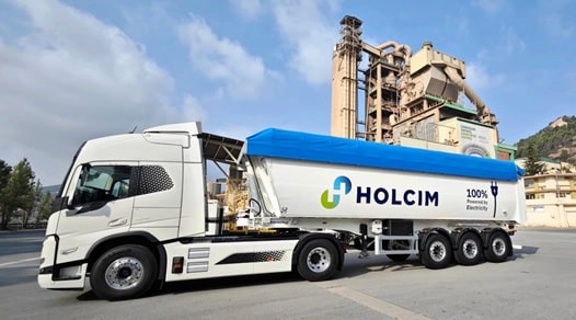 Holcim incorpora el primer camión bañera eléctrico de España